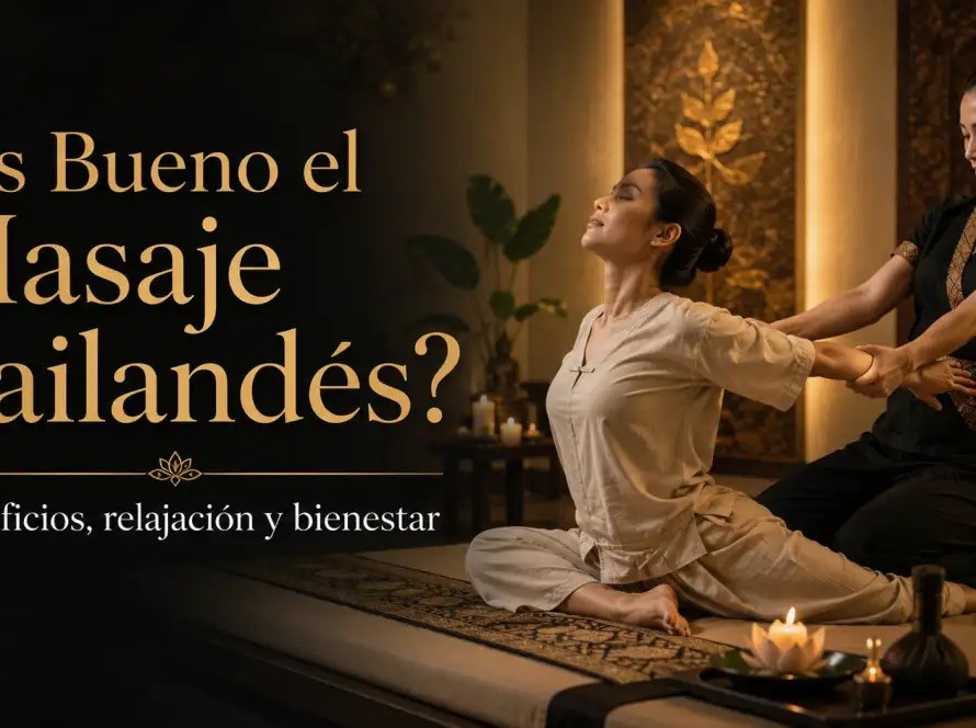 ¿Es bueno el masaje tailandés? Estiramiento en spa.